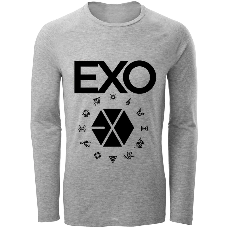 تی شرت آستین بلند مردانه طرح EXO مدل S269