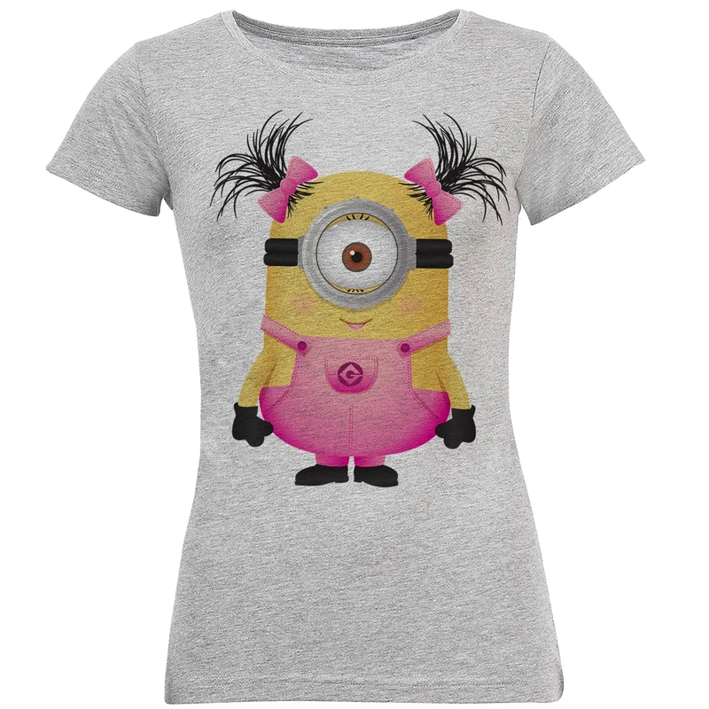تی شرت آستین کوتاه زنانه طرح مینیون کد S105