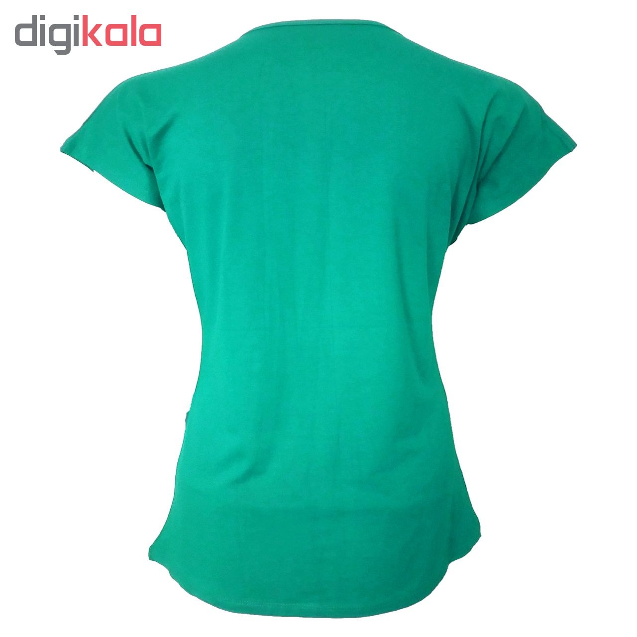 تی شرت زنانه طرح گربه مدل tm-512 رنگ سبز