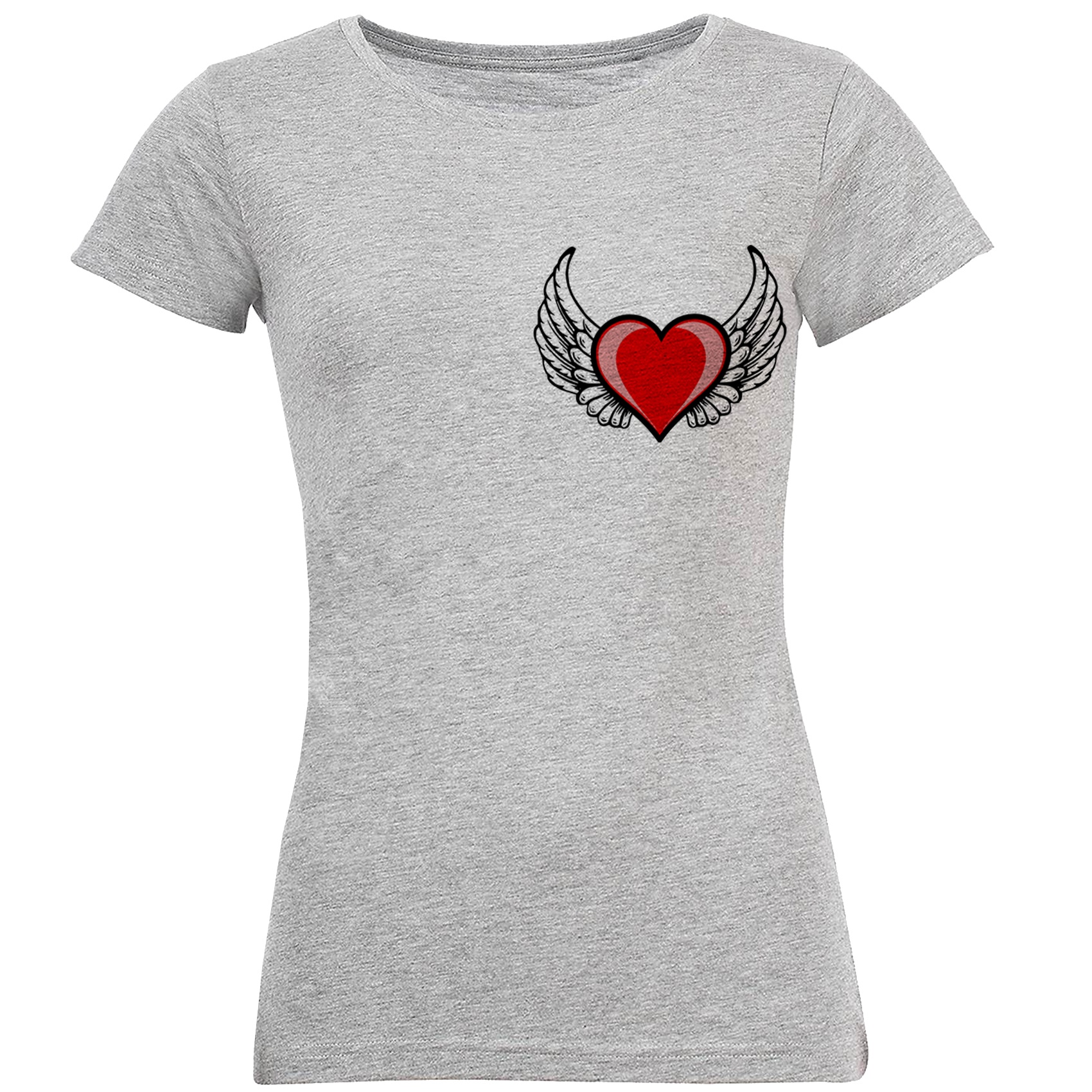 تی شرت آستین کوتاه زنانه طرح قلب کد S125