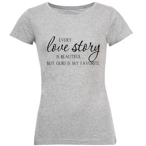 نقد و بررسی تی شرت آستین کوتاه زنانه طرح love مدل S146 توسط خریداران
