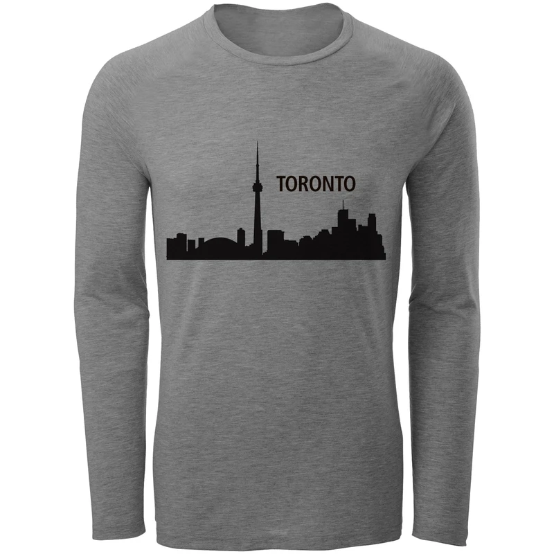 تی شرت آستین بلند مردانه طرح Toronto مدل S22