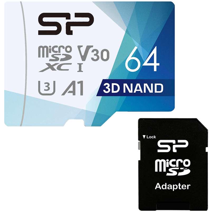 کارت حافظه microSDXC سیلیکون پاور مدل Superior Pro کلاس 10 استاندارد UHS-I U3 سرعت 100MBps ظرفیت 64 گیگابایت به همراه آداپتور SD کارت حافظه microSDXC سیلیکون پاور مدل Superior Pro کلاس 10 استاندارد UHS-I U3 سرعت 100MBps ظرفیت 64 گیگابایت به همراه آداپتور SD