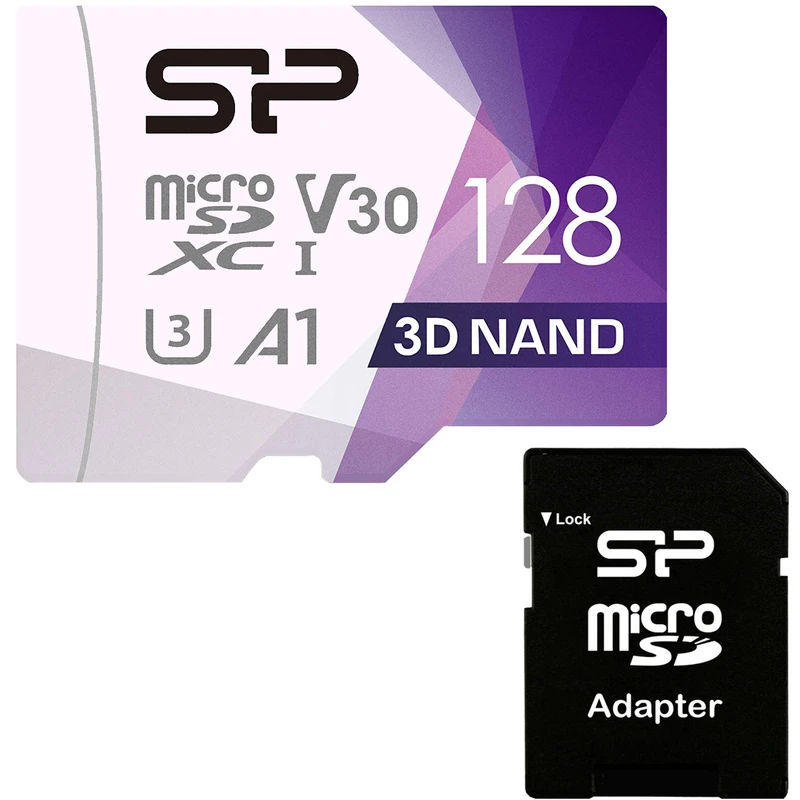 کارت حافظه microSDXC سیلیکون پاور مدل Superior Pro کلاس 10 استاندارد UHS-I U3 سرعت 100MBps ظرفیت 128 گیگابایت به همراه آداپتور SD