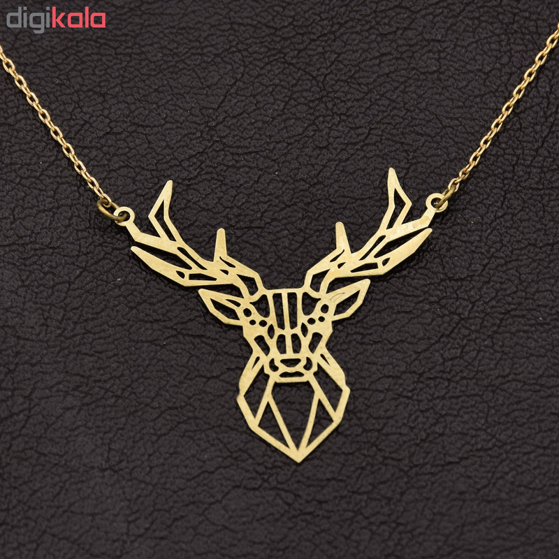 گردنبند طلا 18 عیار زنانه طرح گوزن کد 687M384