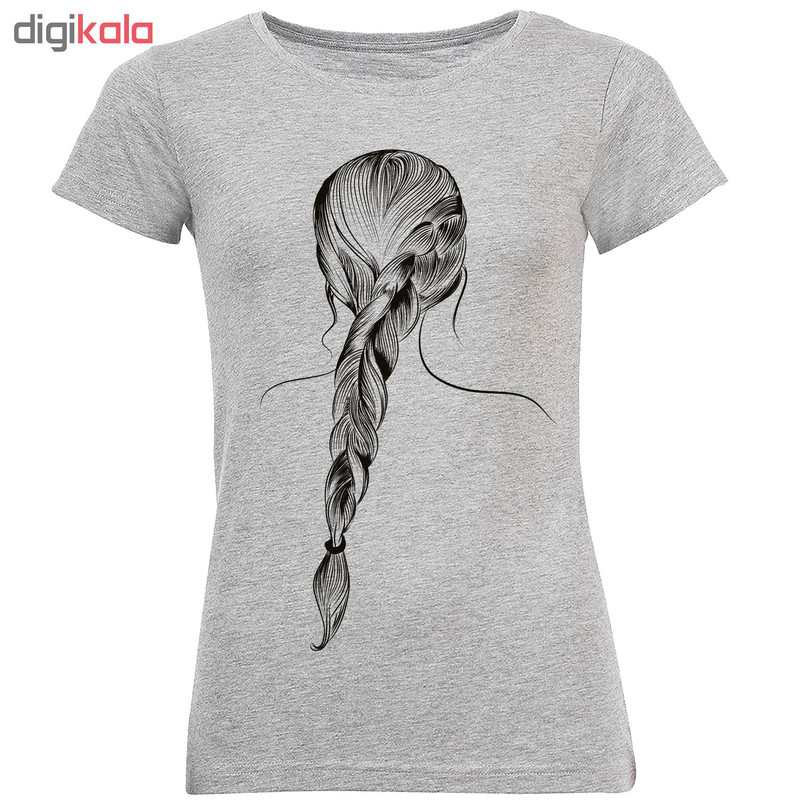 تی شرت آستین کوتاه زنانه طرح Girl hair مدل S392