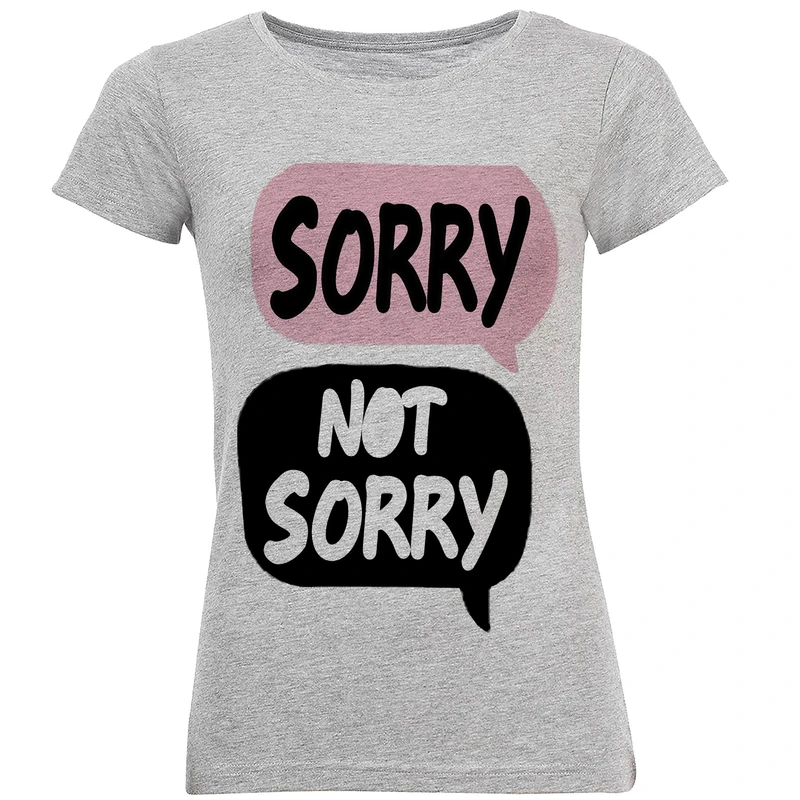 تی شرت آستین کوتاه زنانه طرح Sorry مدل A332