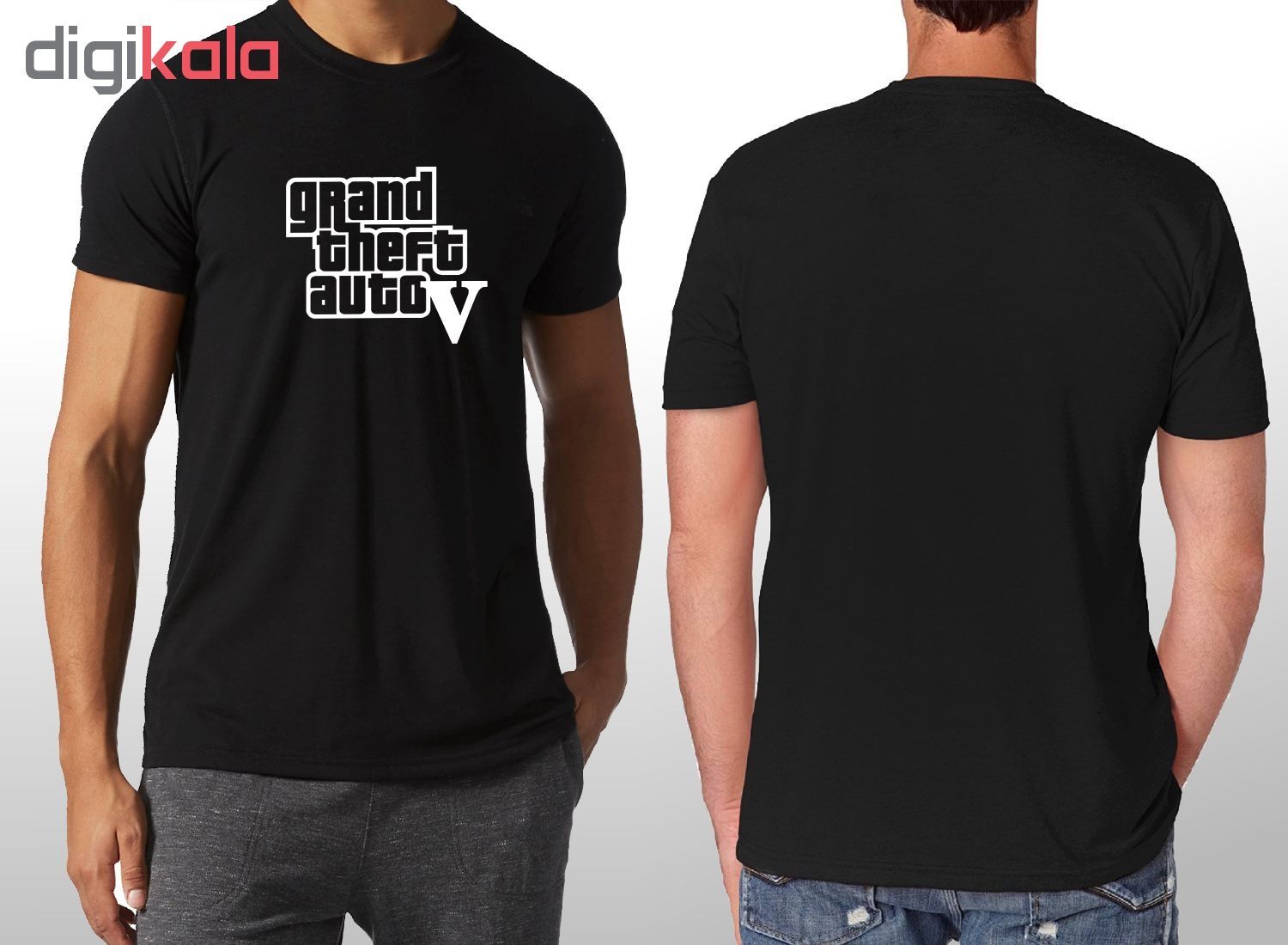 تی شرت آستین کوتاه مردانه آکو طرح GTA-V کد AL27