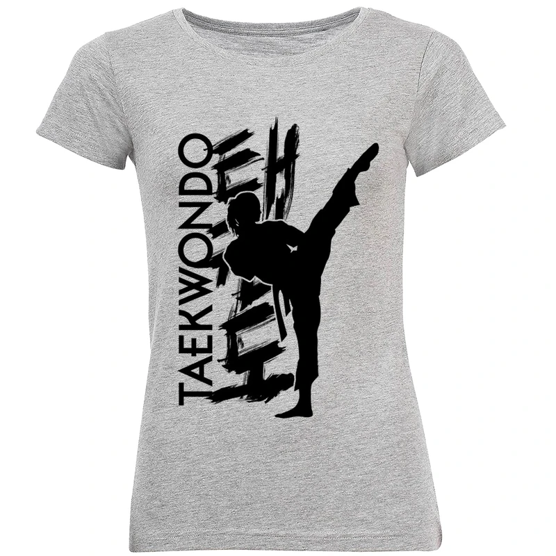 تی شرت آستین کوتاه زنانه طرح تکواندو مدل S351