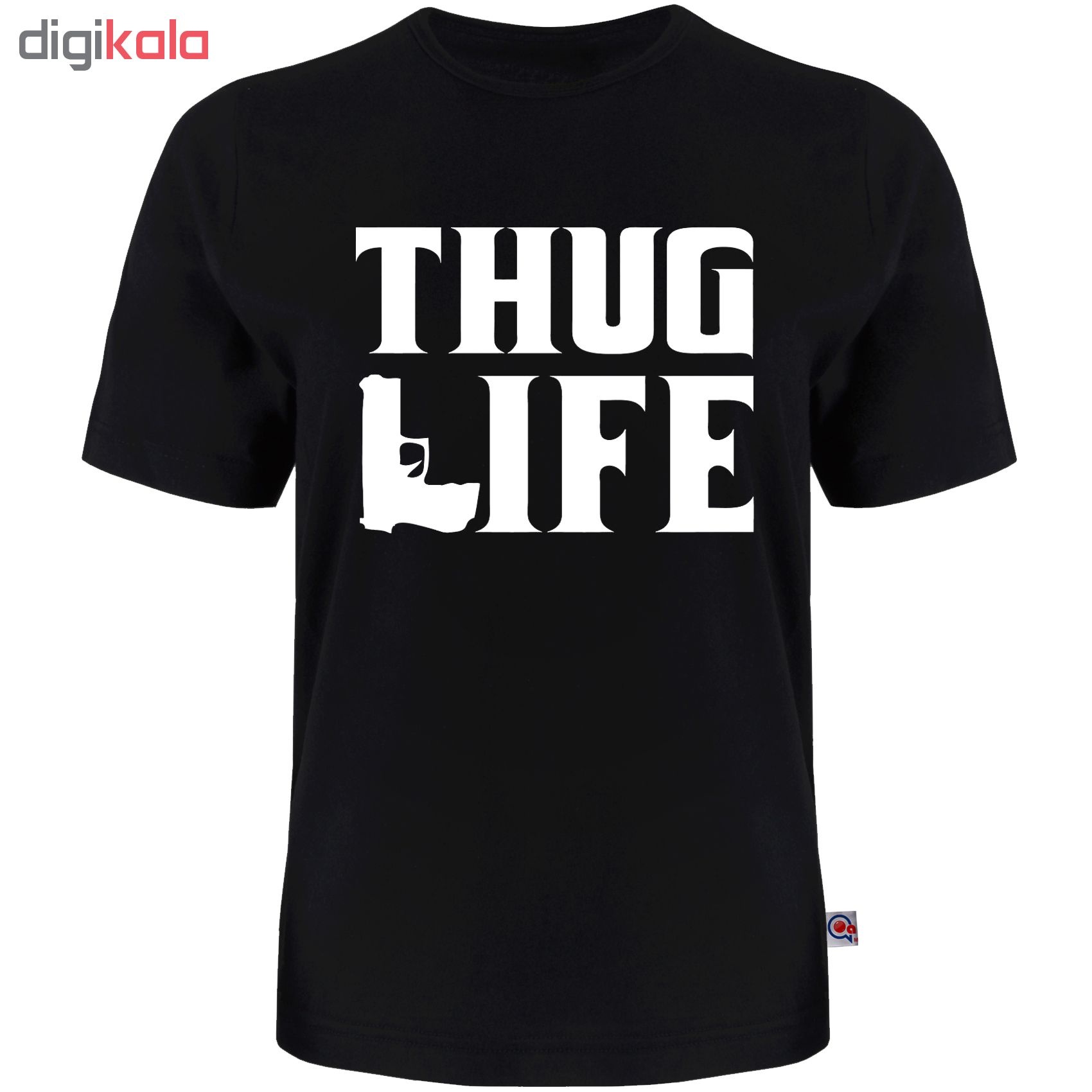 تیشرت آستین کوتاه مردانه آکو طرح Thug Life کد AL15