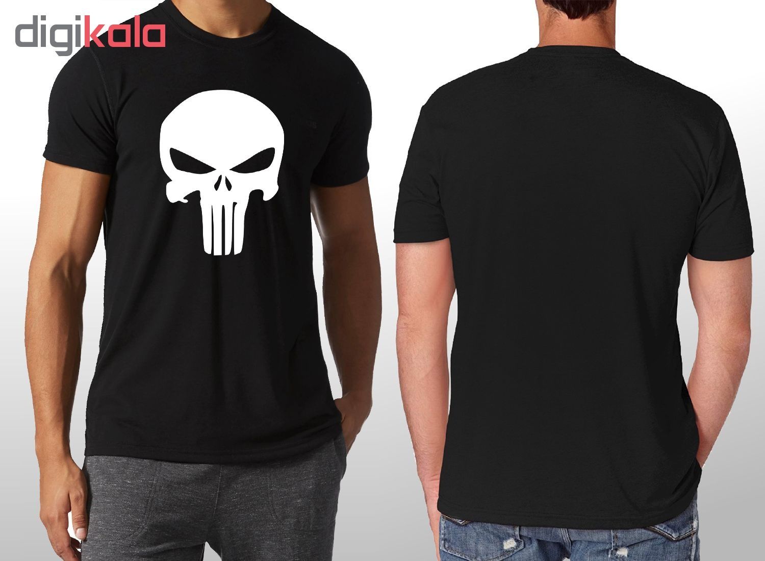 تی شرت آستین کوتاه مردانه آکو طرح Skull کد AL35
