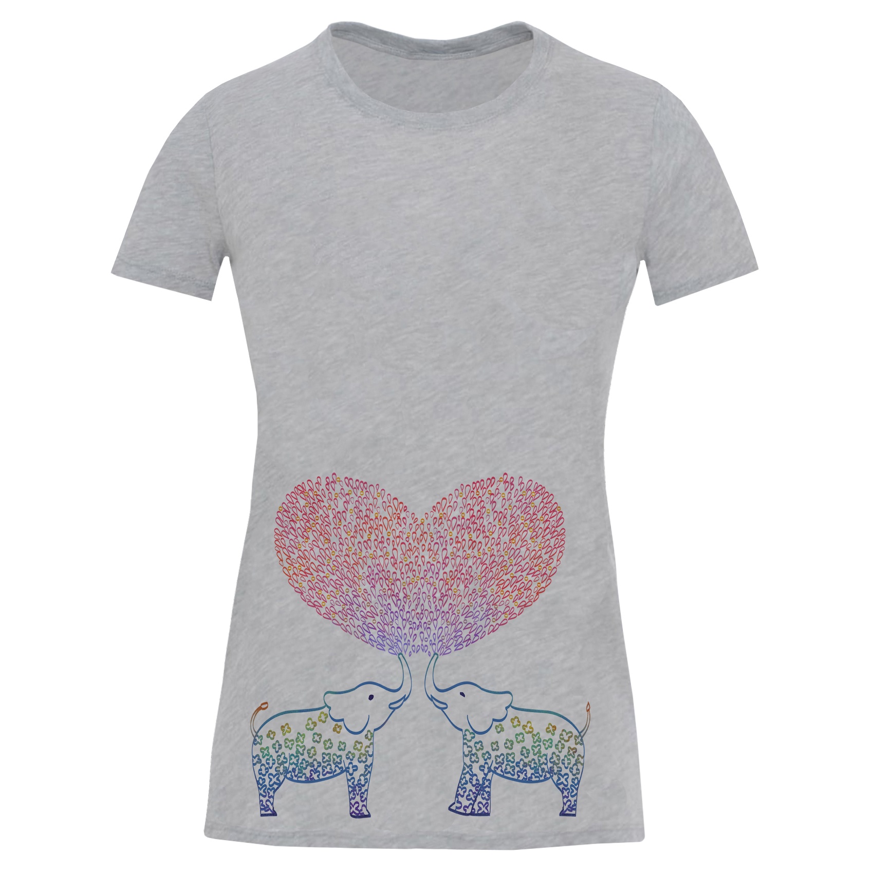تی شرت آستین کوتاه زنانه طرح فیل کد S502