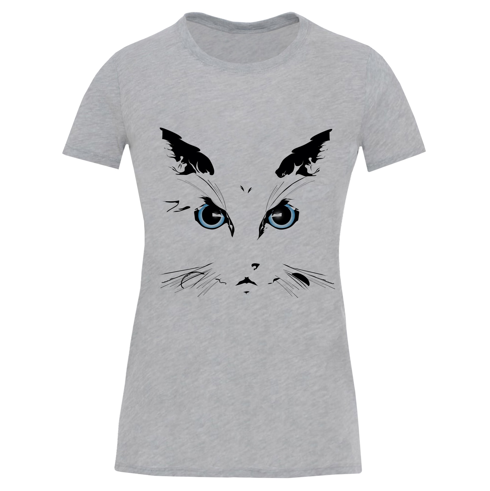 تی شرت آستین کوتاه زنانه طرح گربه کد S528