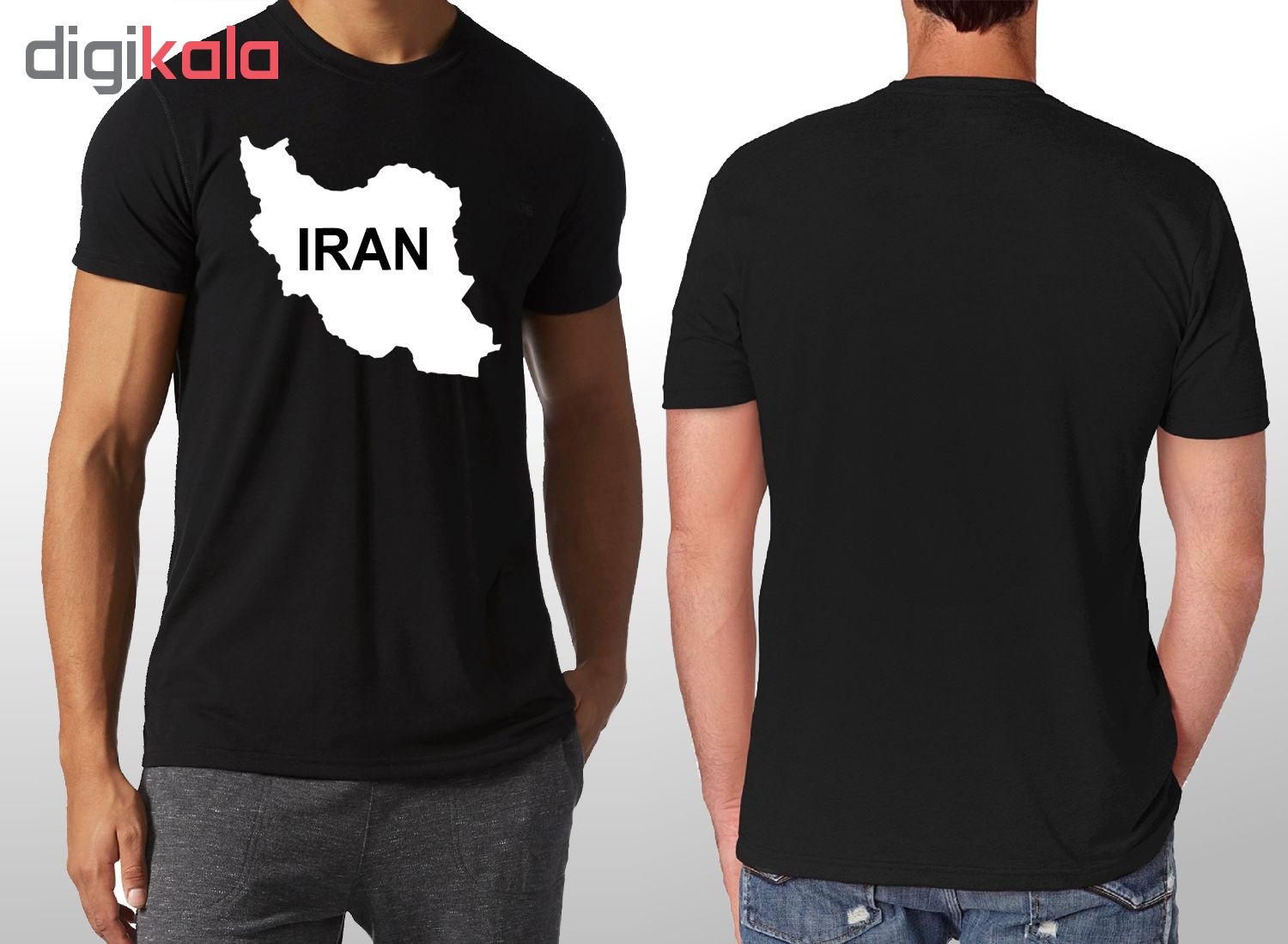 تی شرت آستین کوتاه مردانه آکو طرح ایران کد AL30