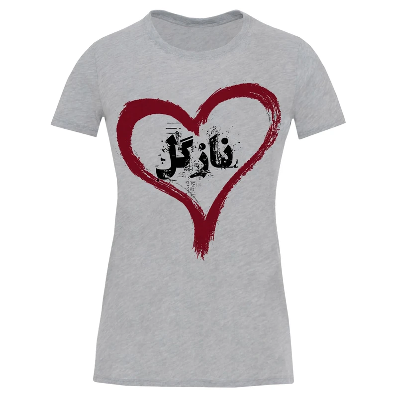 تیشرت آستین کوتاه زنانه طرح نازگل کد S432