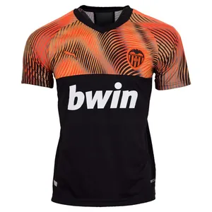 تی شرت ورزشی مردانه طرح والنسیا مدل 20-2019 away رنگ مشکی