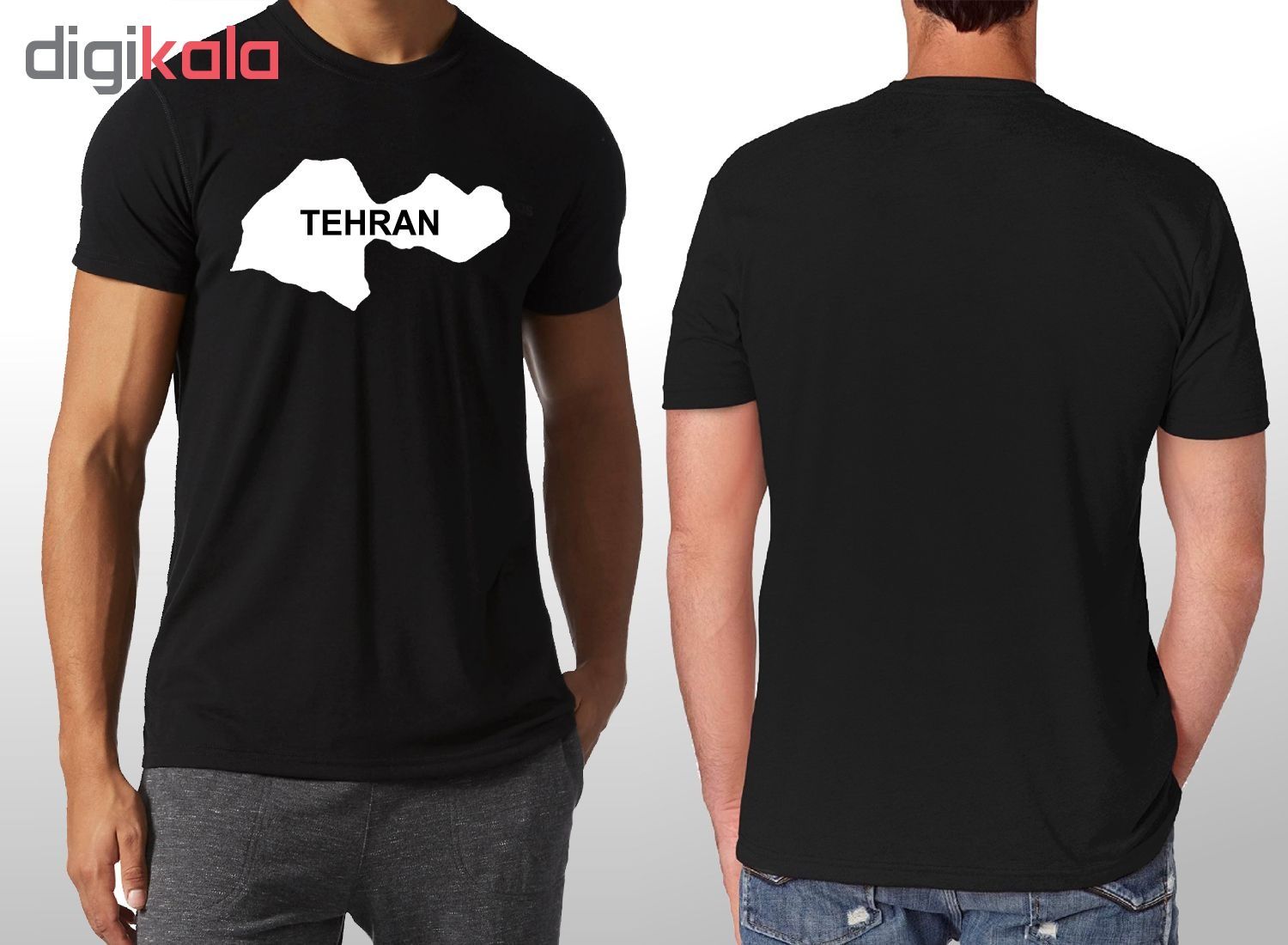 تی شرت آستین کوتاه مردانه آکو طرح Tehran کد AL36