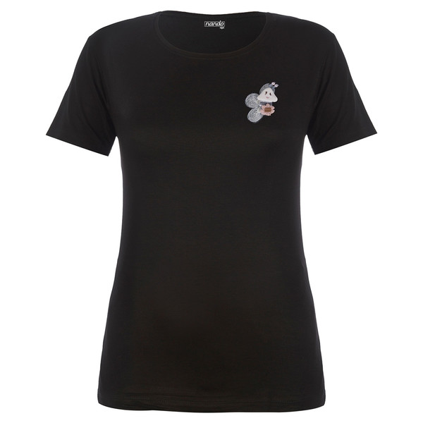 تی شرت زنانه ناندو استایل طرح پروانه کد NS36