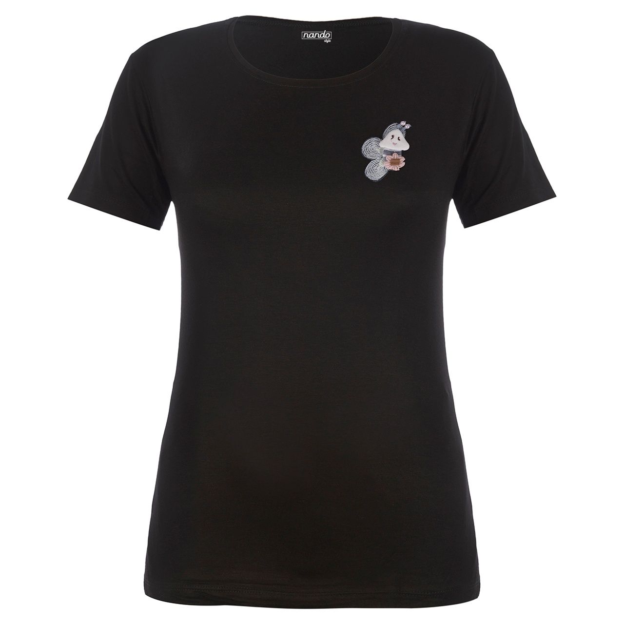 تی شرت زنانه ناندو استایل طرح پروانه کد NS36 -  - 1
