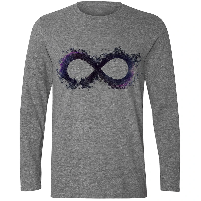 تیشرت آستین بلند مردانه طرح بی نهایت کد S359