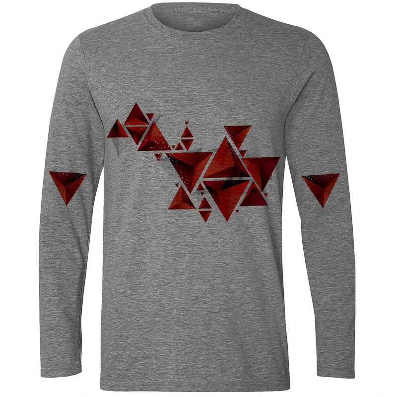 تیشرت آستین بلند مردانه طرح انتزاعی کد S354