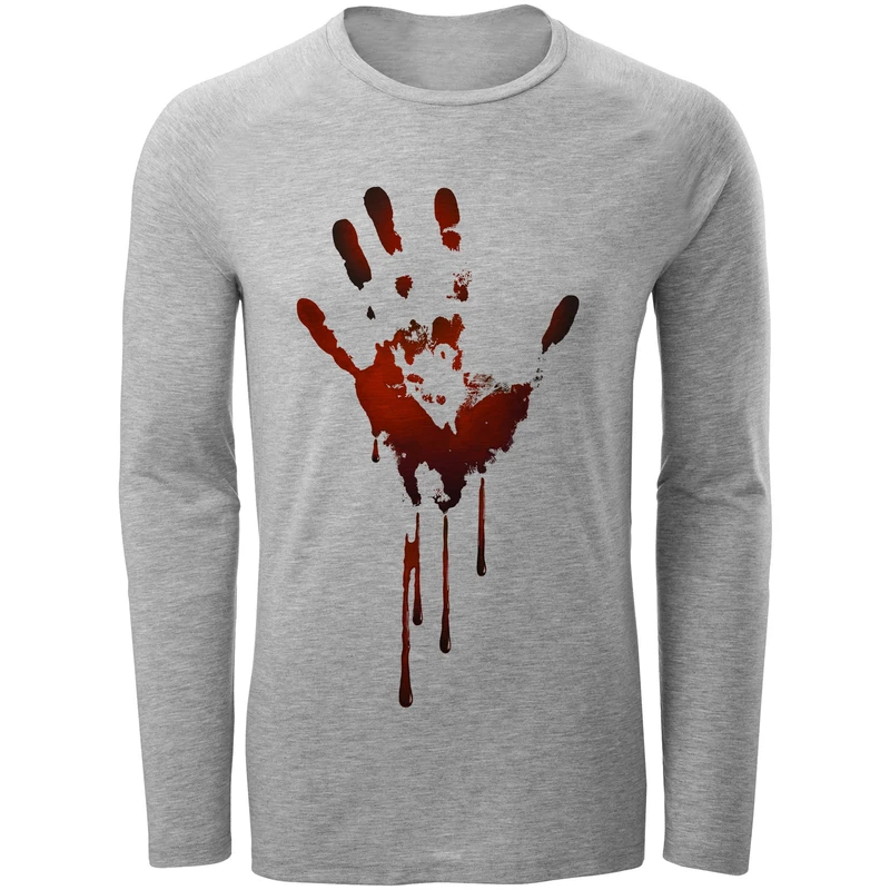 تیشرت آستین بلند مردانه طرح دست کد S336