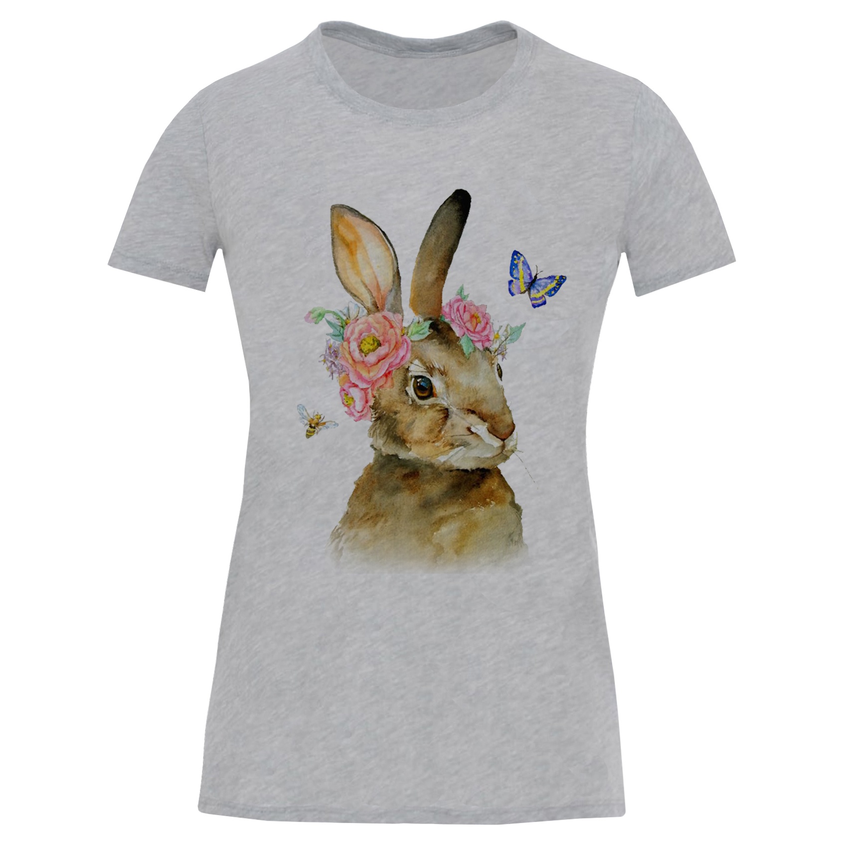 تی شرت آستین کوتاه زنانه طرح خرگوش کد S544