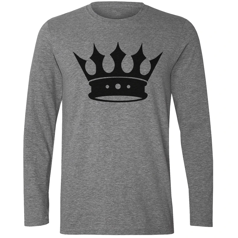 تیشرت آستین بلند مردانه طرح تاج کد S371