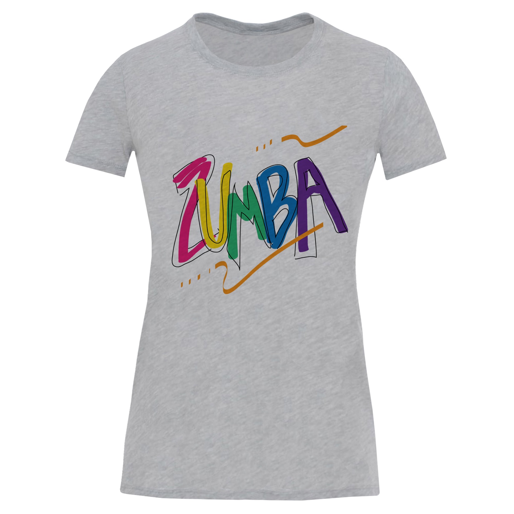 تی شرت آستین کوتاه زنانه طرح zumba کد S538