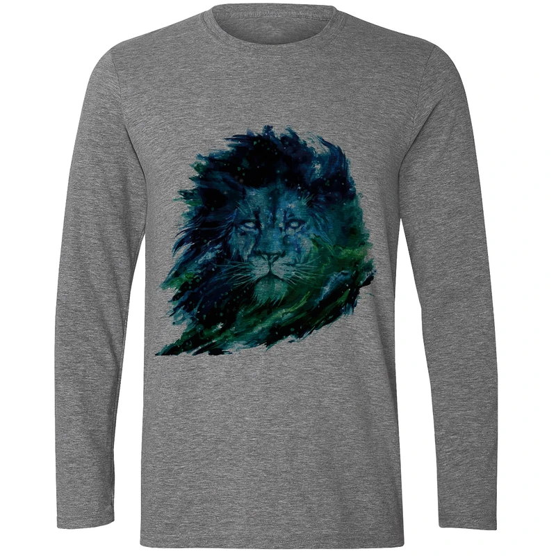 تیشرت آستین بلند مردانه طرح شیر کد S408