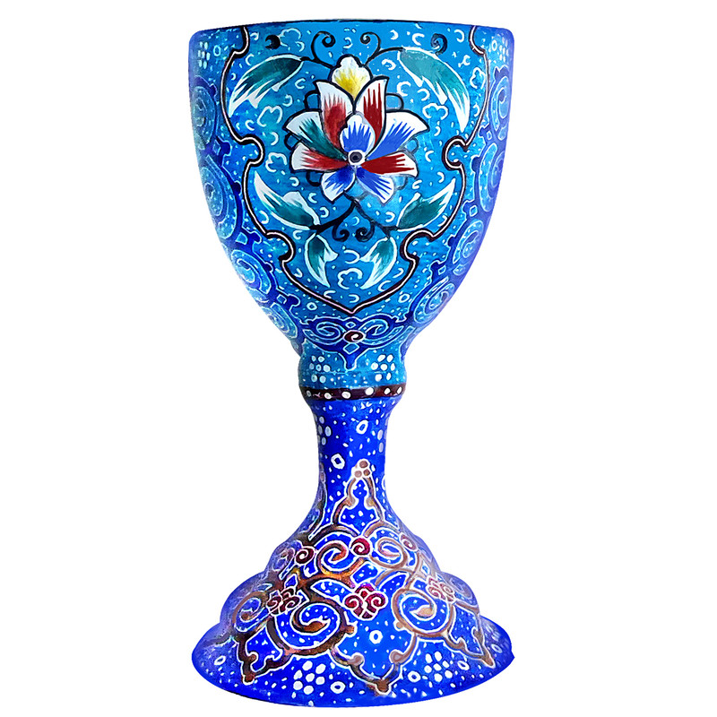 جاتخم مرغی میناکاری آسمانی مدل J-1
