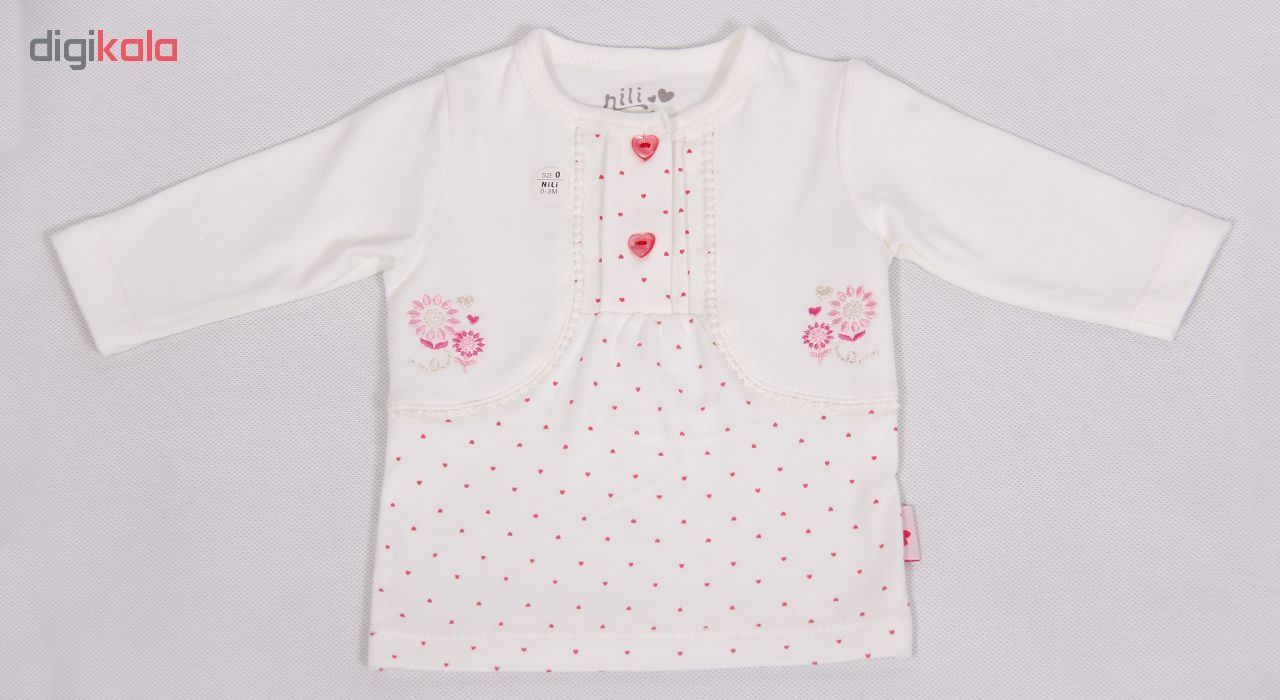 ست تی شرت و شلوار نوزادی دخترانه نیلی کد 001 -  - 4