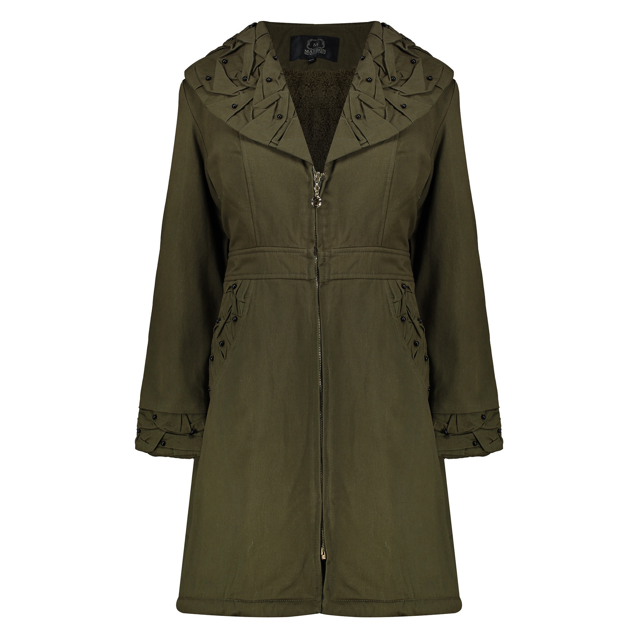 پالتو زنانه ماترن کد 8204 رنگ یشمی