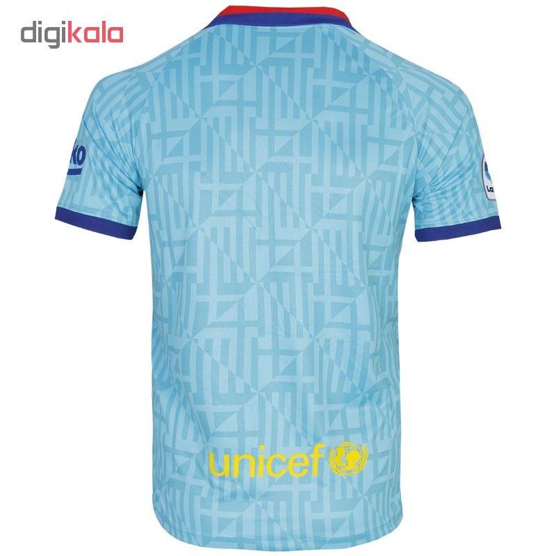 تی شرت ورزشی مردانه طرح بارسلونا کد 2020-2019 - 3