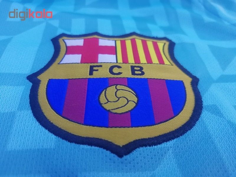تی شرت ورزشی مردانه طرح بارسلونا کد 2020-2019 - 3