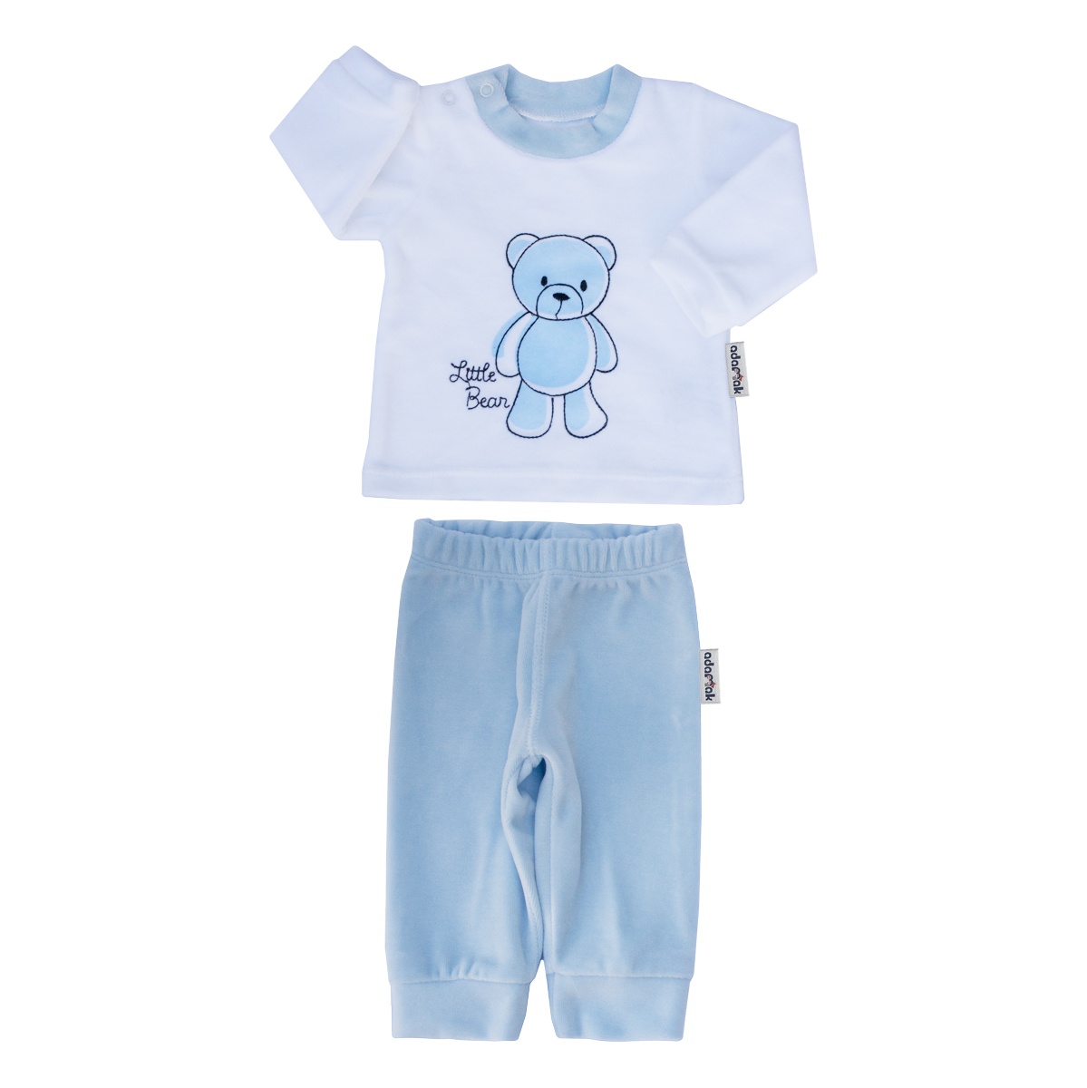 ست تیشرت و شلوار نوزاد آدمک کد 1180011 رنگ آبی