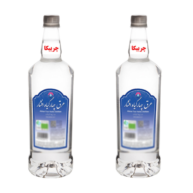 عرق چهارگیاه چربیکا افشار - 1 لیتر بسته 2 عددی