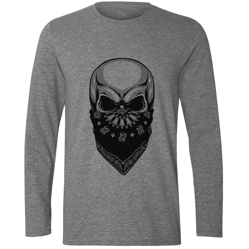 تی شرت آستین بلند مردانه طرح اسکلت کد S447