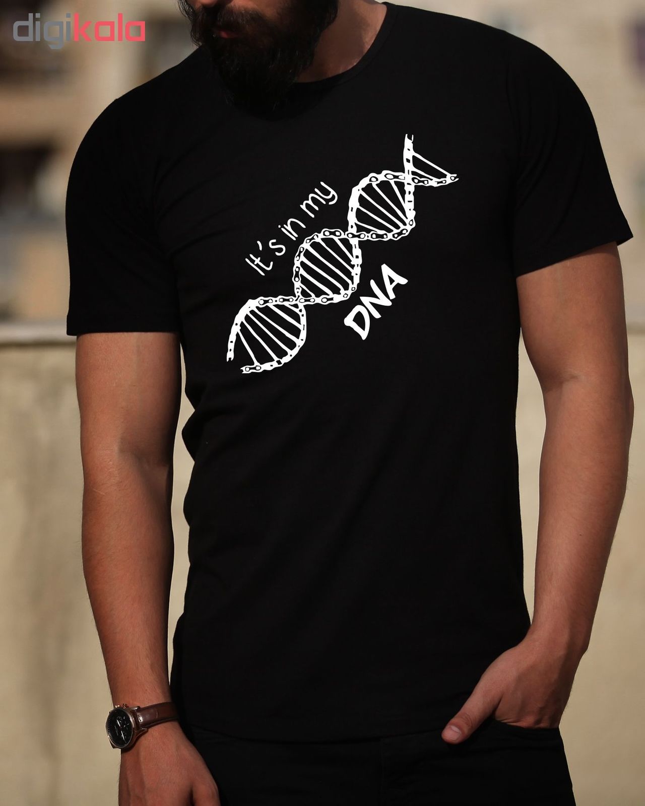 تی شرت مردانه طرح DNA کد 34354