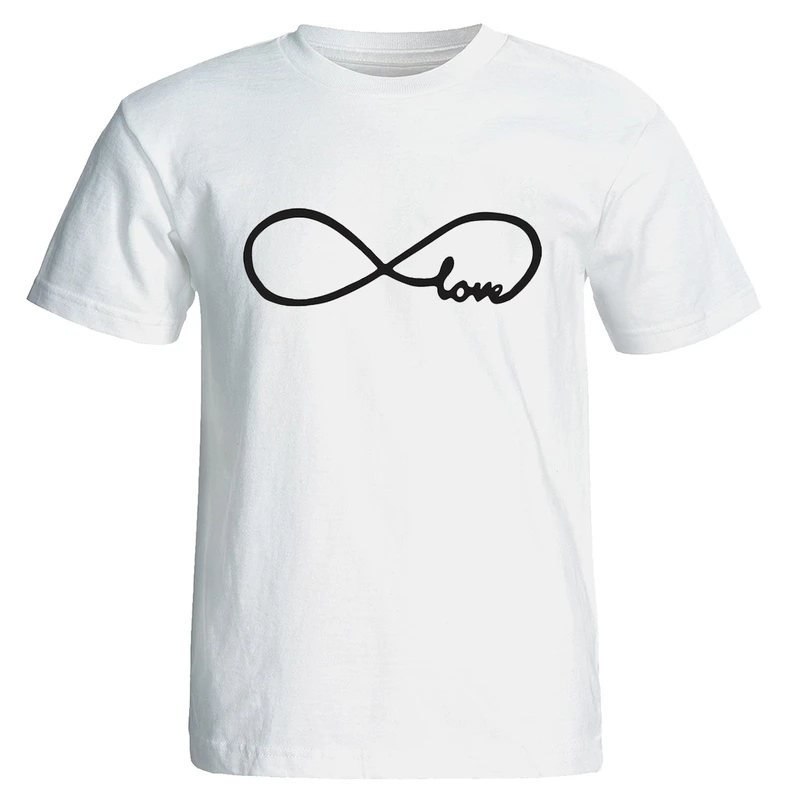 تی شرت آستین کوتاه زنانه طرح عشق بی نهایت کد 8052