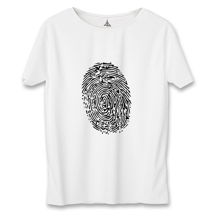 تی شرت زنانه به رسم طرح اثر انگشت کد 5553