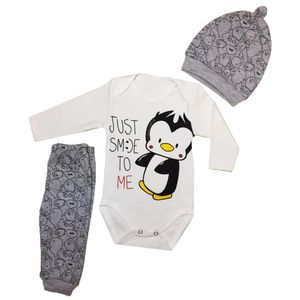 نقد و بررسی ست 3 تکه لباس نوزادی طرح پنگوین کد 003 توسط خریداران