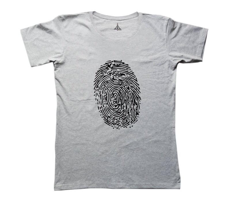 تی شرت نه به رسم طرح اثر انگشت کد 4453