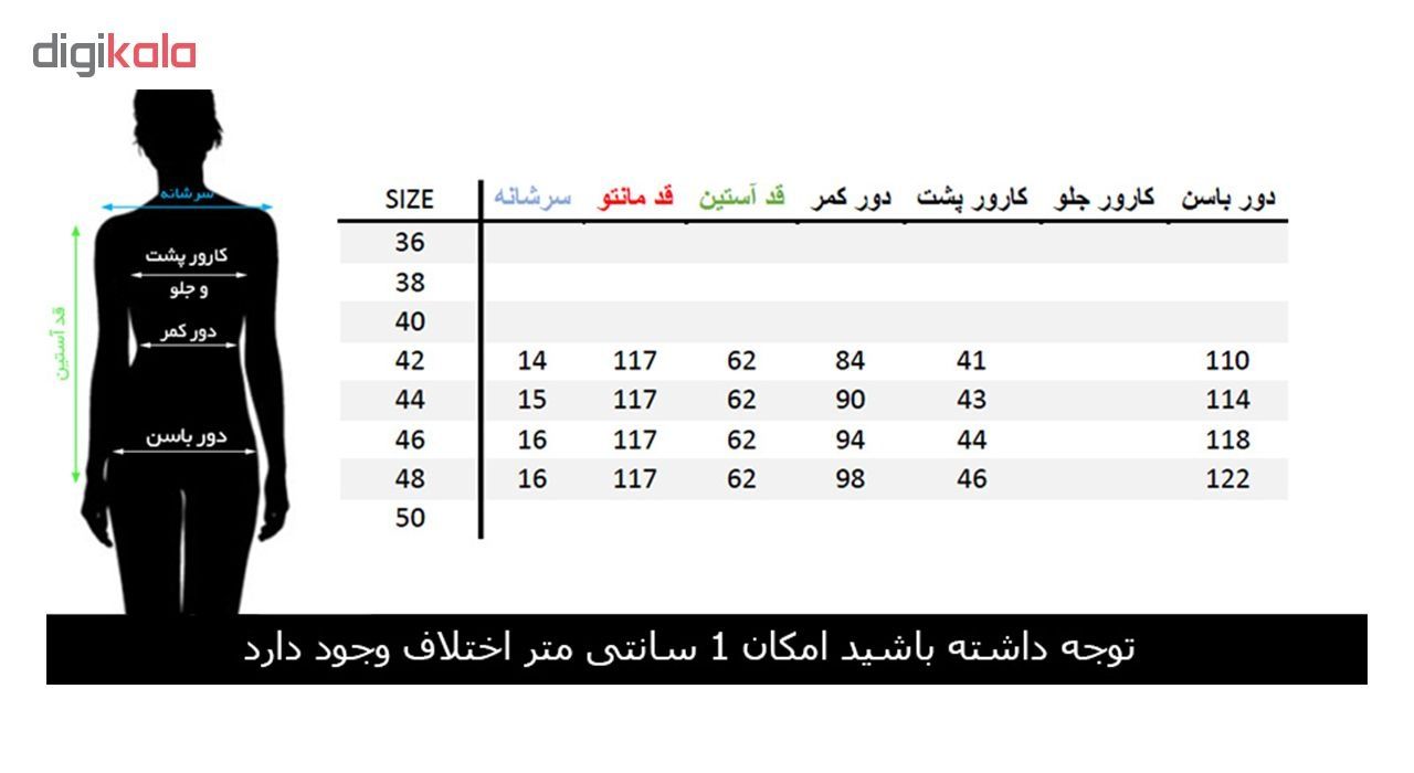 پالتو زنانه مانتو ولیعصر مدل فادیا کد 48917 -  - 7