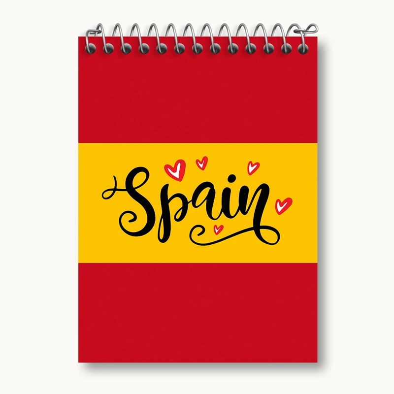 دفتر یادداشت 50 برگ خندالو مدل پرچم اسپانیا کد 20677