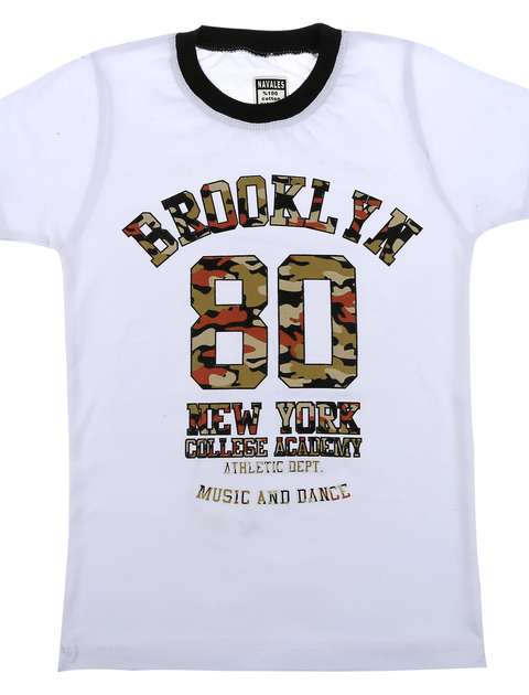 تی شرت پسرانه ناوالس مدل Brooklyn-WH