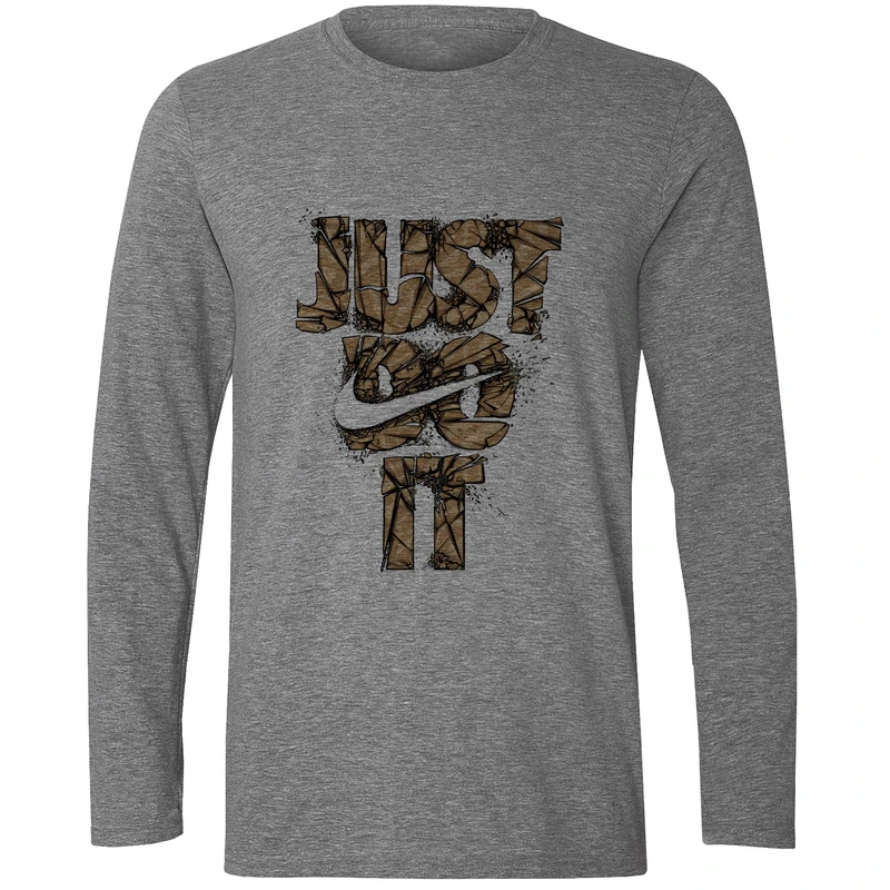 تی شرت آستین بلند مردانه طرح JUST کد S540