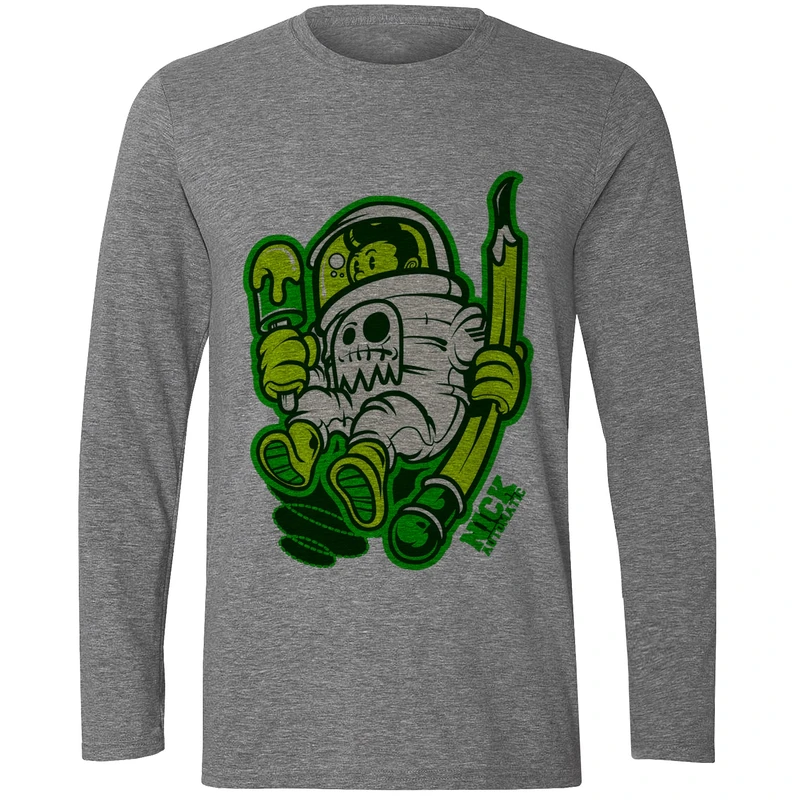 تی شرت آستین بلند مردانه طرح فضانورد کد S524