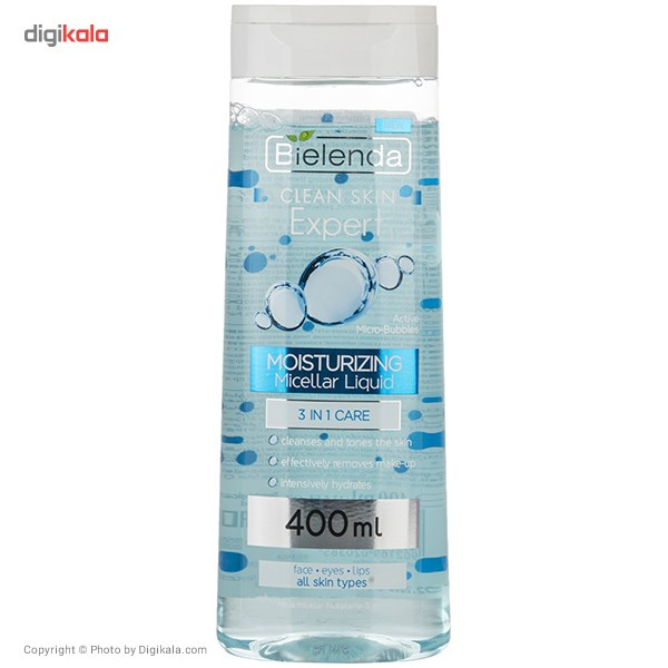 محلول پاک‌کننده آرایش بی یلندا مدل Moisturizing Micellar Liquid حجم 400 میلی لیتر
