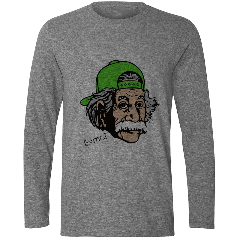 تی شرت آستین بلند مردانه طرح انیشتین کد S510